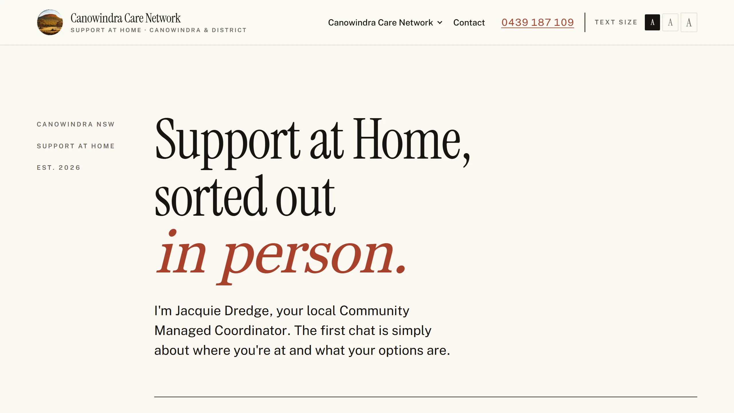 Canowindra Care Network website